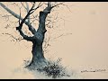 How to pain ta Tree in watercolour painting