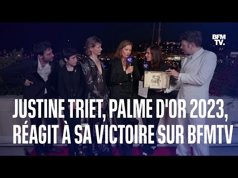 Festival de Cannes: Justine Triet réagtit sur BFMTV après sa Palme d'Or