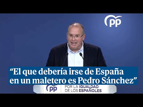 El PP exige urnas: El que debería irse de España en un maletero es Pedro Sánchez