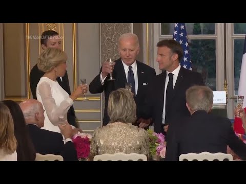 France's Macron toasts 100-year-old World War II veteran who just got married
