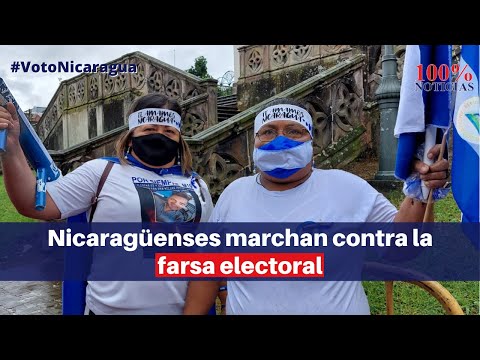 ? #VotoNicaragua | Nicaragüenses se movilizan contra la farsa electoral