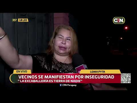 Vecinos de Loma Pytã se manifiestan por inseguridad