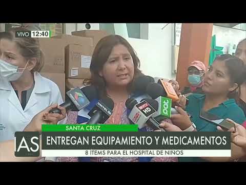Entrega de equipamiento y medicamentos para el dengue en Santa Cruz