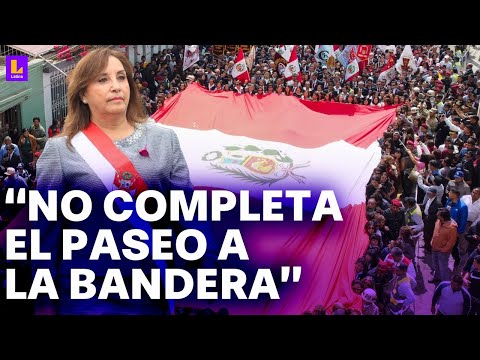 Protesta contra Dina Boluarte en Tacna: La presidenta no completa el paseo a la bandera