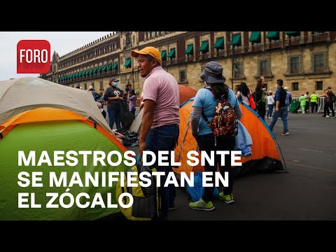 Marcha de maestros del SNTE llega al Zócalo - Las Noticias