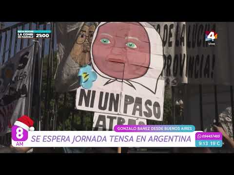 8AM - Se espera tensa jornada en Argentina