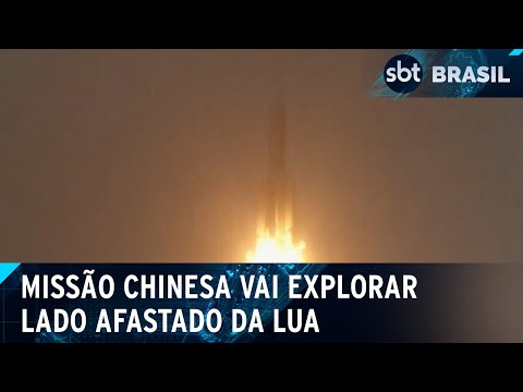 China lança sonda para colher amostras do lado oculto da Lua | SBT Brasil (03/05/24)