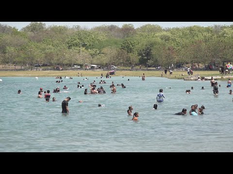 Managuas sofocaron el calor en los Centros turísticos Xiloa y Xilonem