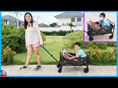 น้องบีม-|-ทดลองใช้รถลากของแม่บ น้องบีม-|-ทดลองใช้รถลากของแม่บ
