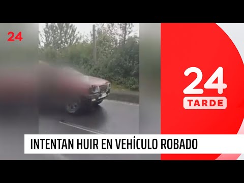 Hasta sin techo: delincuentes intentan huir en vehículo robado y destruido en Temuco  | 24 Horas