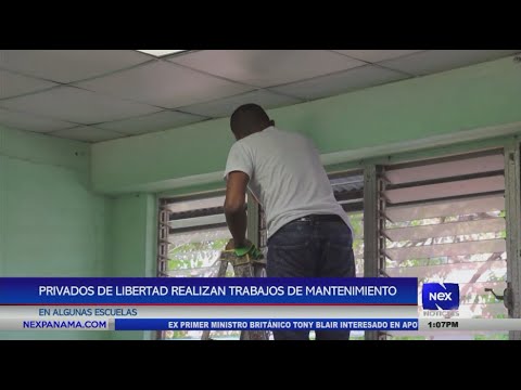 Privados de libertad realizan trabajos de mantenimiento en algunas escuelas