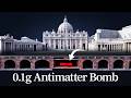 If dropping 0.1 grams of antimatter destroys a city, then why are we making it