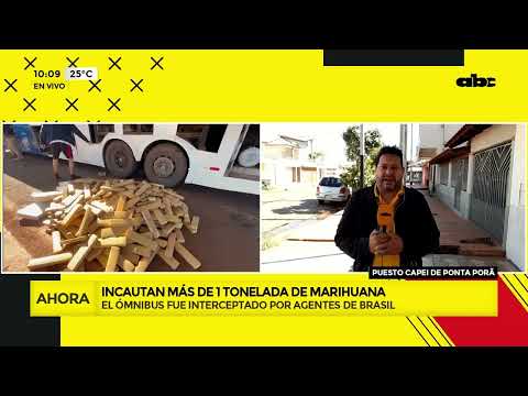 Bus salió de Asunción con alrededor de mil kilos de marihuana rumbo a Brasil