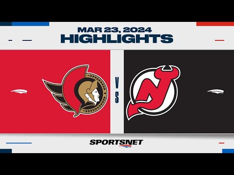 NHL Highlights | Senators vs. Devils - March 23, 2024