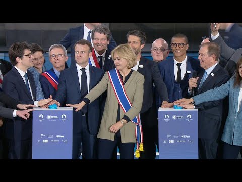 JO-2024 : Macron inaugure le Centre aquatique olympique | AFP Images