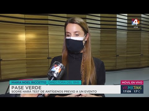 Vespertinas - María Noel Riccetto: Probarán pase verde en el Sodre