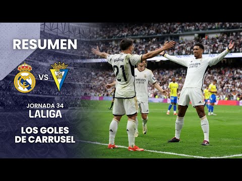 ¡Los de Ancelotti esperan un tropiezo culé para ser campeones! - Resumen del Real Madrid 3-0 Ca?diz