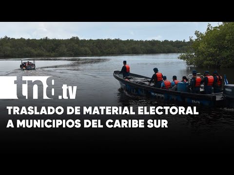 Trasladan material electoral a municipios del Caribe Sur de Nicaragua