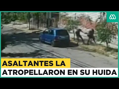 Violento asalto a joven mujer en San Joaquín: Delincuentes la atropellaron en su huida