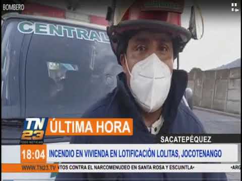 Incendio en vivienda de Jocotenango, Sacatepéquez