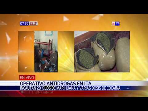 Incautan más de 20 kilos de marihuana en vivienda de Itá