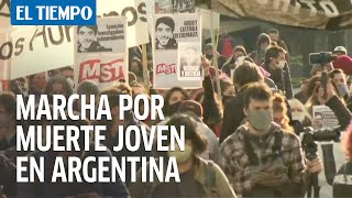 Marcha en reclamo de justicia por muerte de un joven en Argentina
