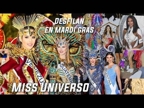 Miss Universo 2022 - Amanda, Ivana, Alessia, Ashley Desfilan en Mardi Gras de Nueva Orleans