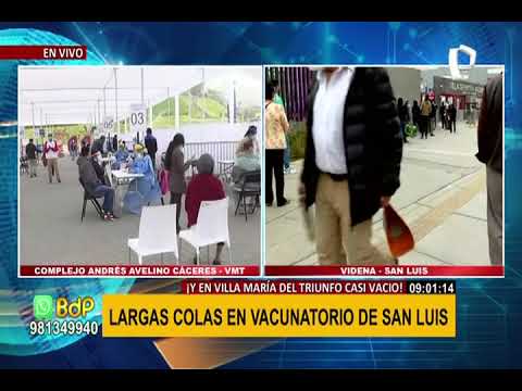 Complejo Andrés Avelino Cáceres: Vacunación se desarrolla en orden y sin aglomeraciones