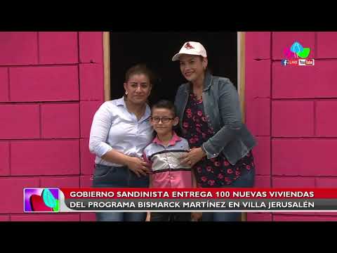 Gobierno Sandinista entrega 100 nuevas viviendas del programa Bismarck Martínez en Villa Jerusalén