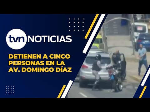 Detienen en persecución policial a cinco personas en la Avenida Domingo Díaz