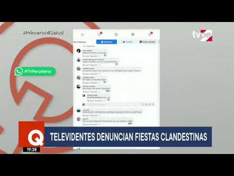 #TVPerúAlerta televidentes reportan denuncias de fiestas clandestinas