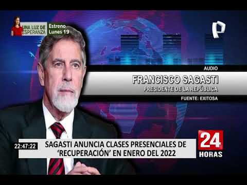 Francisco Sagasti: Reinicio de las clases presenciales podrían darse en enero del 2022
