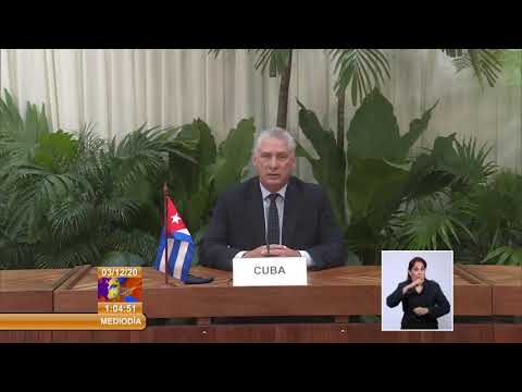 Interviene Presidente de Cuba en la Asamblea General de la ONU sobre enfrentamiento a la COVID19
