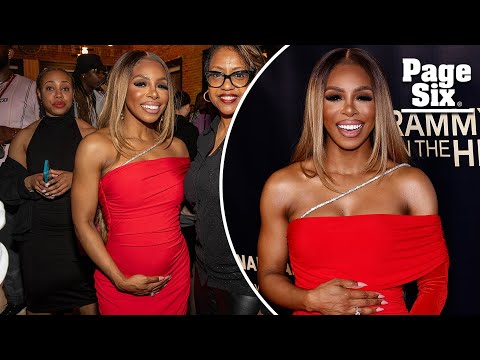 Pregnant Candiace Dillard-Bassett shows off baby bump in fiery gown at red carpet event