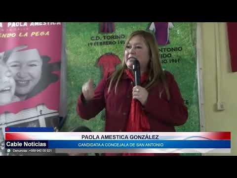 30 SEP 2024 Concejala Paola Amestica va por la reelección y lanzó su candidatura en San Antonio