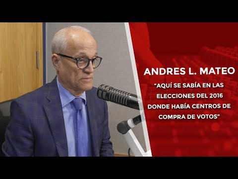 Andrés L. Mateo: “Aquí se sabía en las elecciones del 2016 donde había centros de compra de votos”