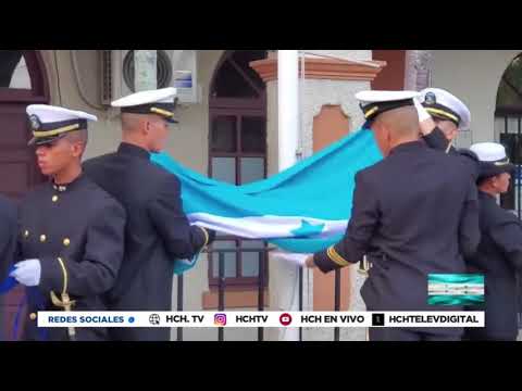 Autoridades civiles y militares celebraron el Día de la Bandera en La Ceiba, Atlántida