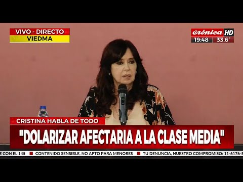 Cristina Fernández de Kirchner: Hoy no estamos ante un estado democrático constitucional