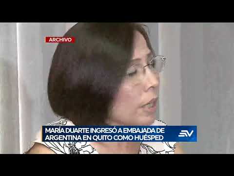 Exministra Duarte es “huésped” de embajada argentina