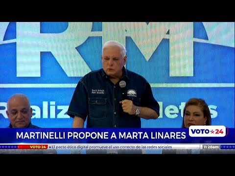 Ricardo Martinelli propone a su esposa Marta Linares como compañera de fórmula
