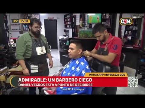 Admirable: Un barbero no vidente