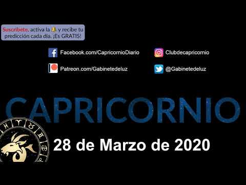 Horóscopo Diario - Capricornio - 28 de Marzo de 2020
