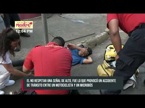 Brutal accidente en Managua deja a una persona gravemente lesionada