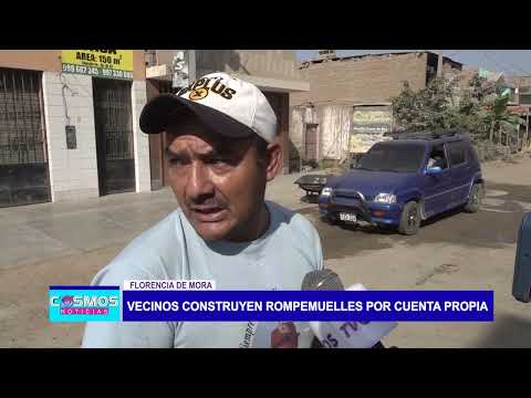 Florencia de Mora: Vecinos construyen rompemuelles por cuenta propia