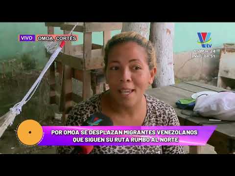 Migrantes venezolanos llegan hasta Omoa