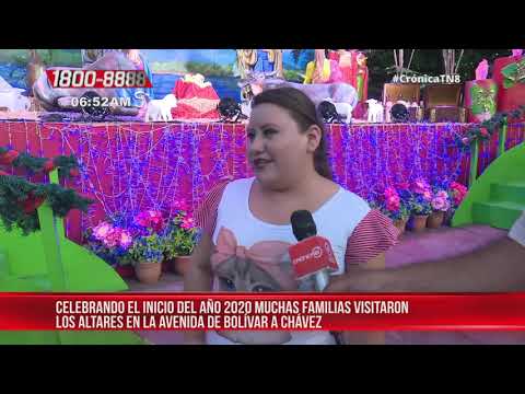 Muchas familias visitaron la avenida de Bolívar a Chávez de Nicaragua