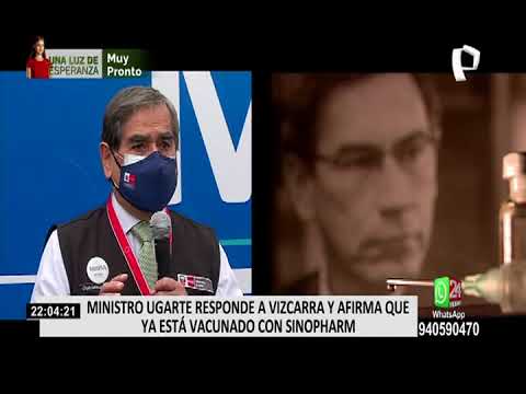 Ministro Ugarte sobre retiro de Vizcarra en el padrón de vacunación: La posición sigue firme