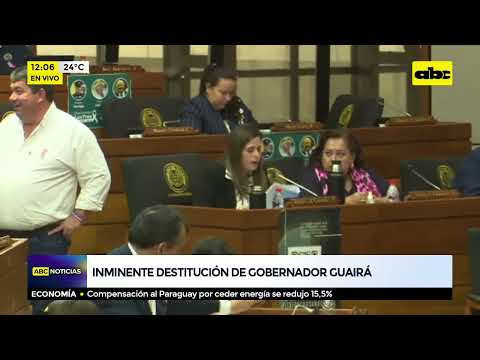 Inminente destitución de gobernador del Guairá