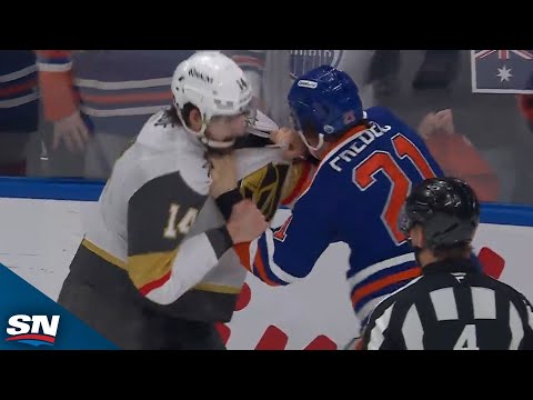 Nicolas Hague And Trent Frederic Trade Shots Against Each Other In Spirited Tilt