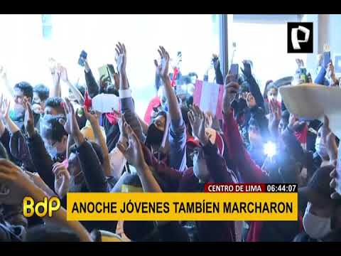 Centro de Lima: jóvenes volvieron a las calles para alzar su voz contra la corrupción
